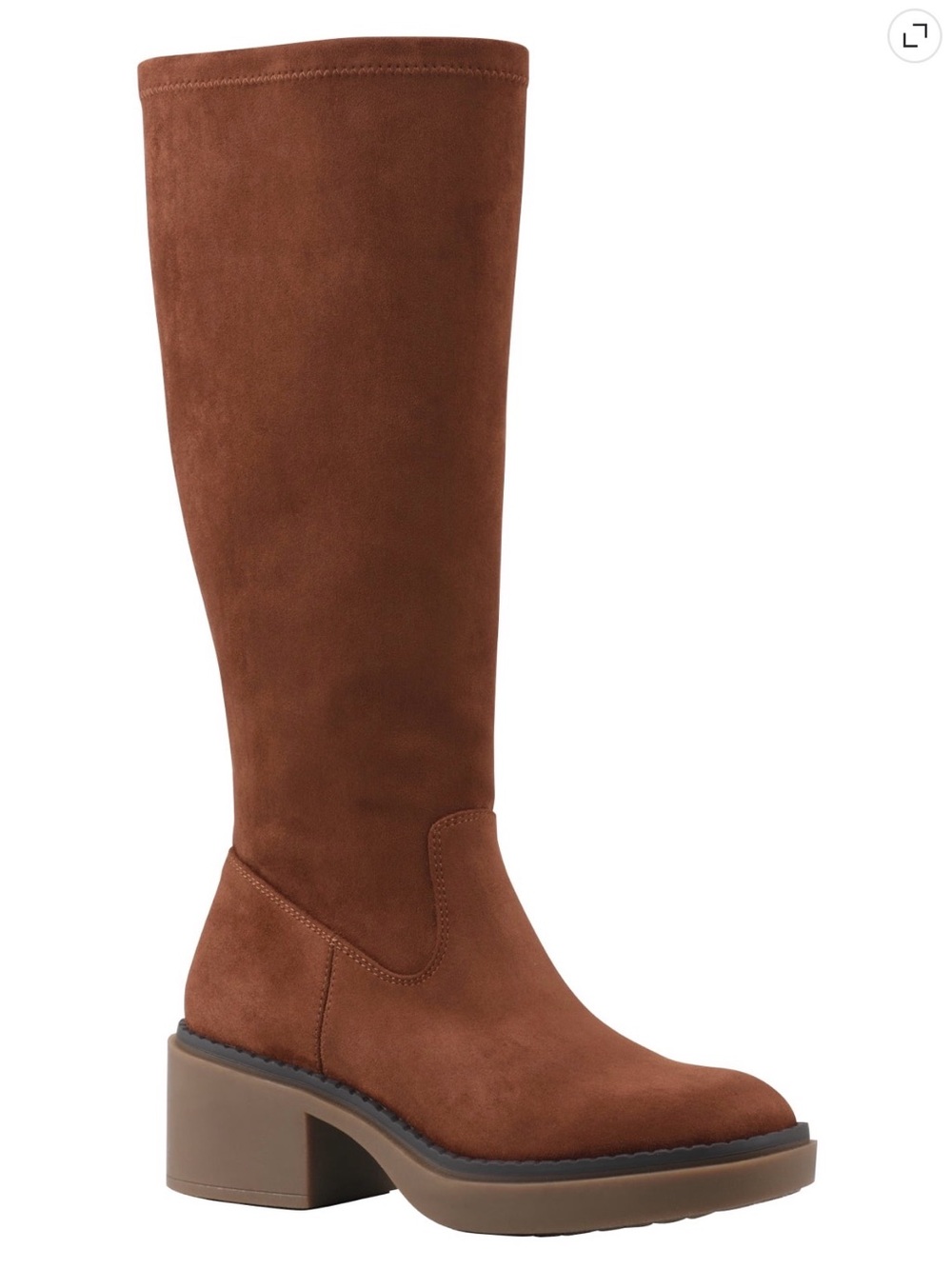 NIB White Mountain Marcella Rust Faux Suede Knee High Lug Sole Boots 7